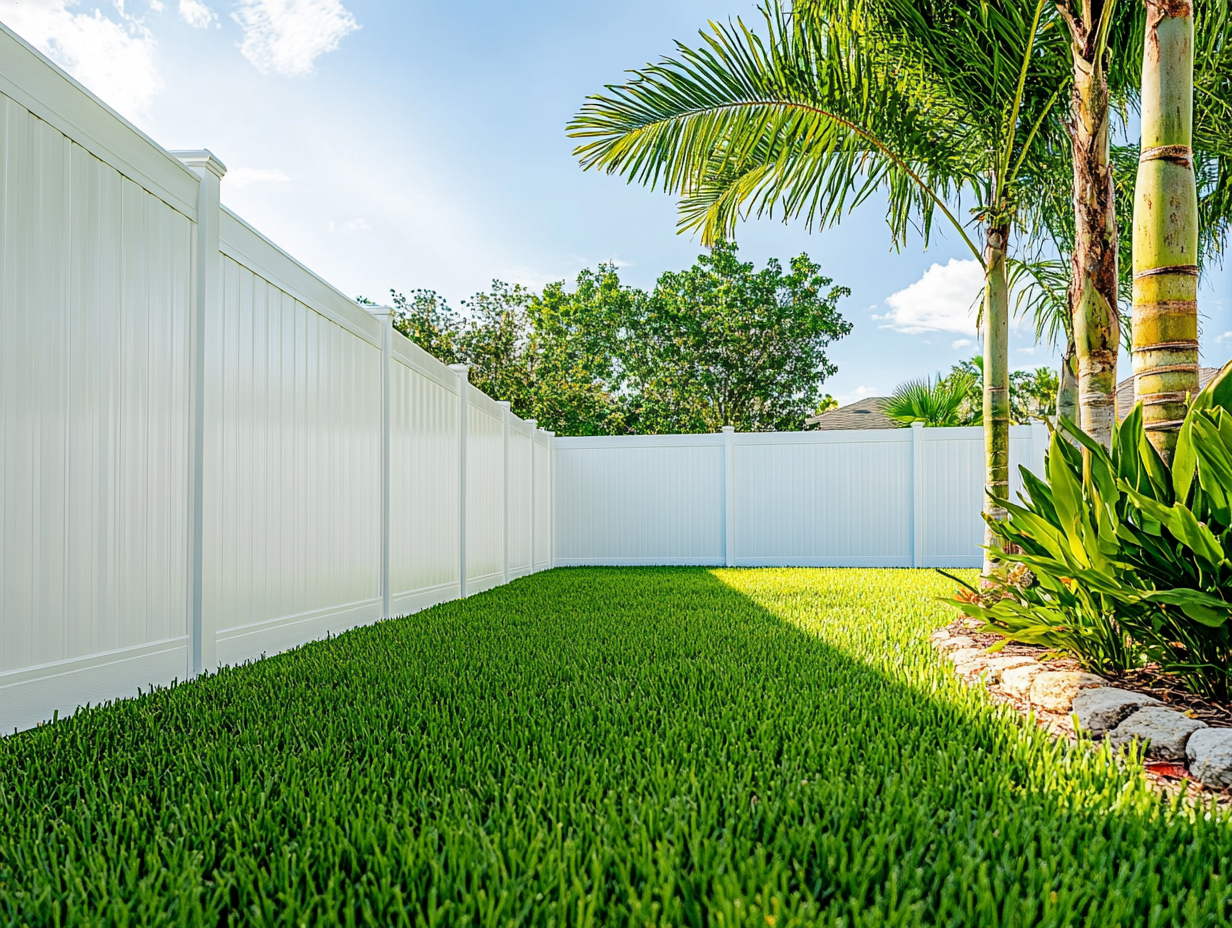 Vinyl fence pressure washed by Earl Shine